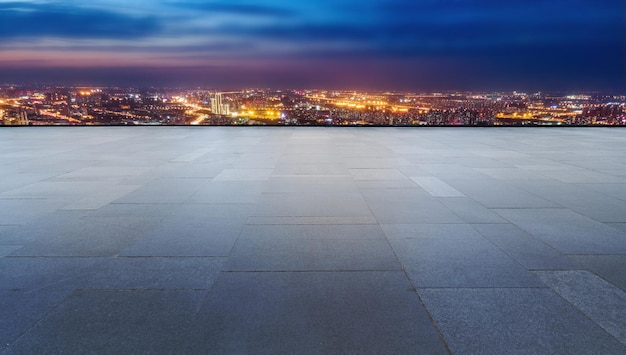 Square and modern city buildings landscape skyline