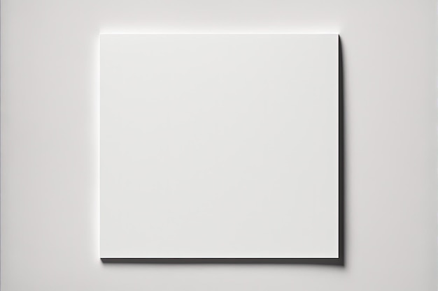 A square piece of white paper on a white surface generative AI