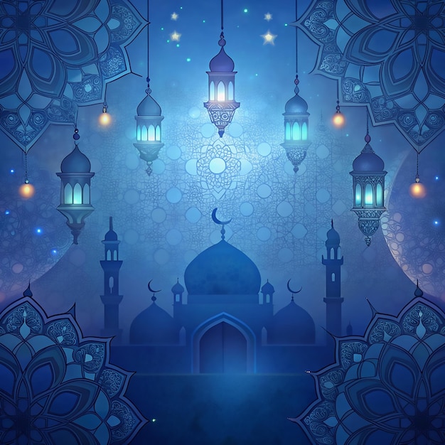 square ramadan bacground Abstract Ramadan Kareem Islamic background post design