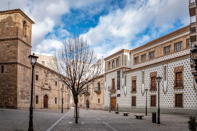 Square of San Boal in historical city center of Salamanca Spain