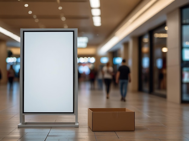 a square tablet with a blank screen on it is on a tile floor