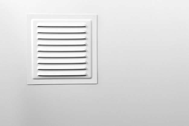 Square ventilation grille on white background isolated