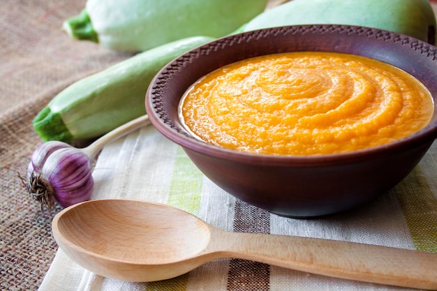 Squash caviar with garlic and tomatoes