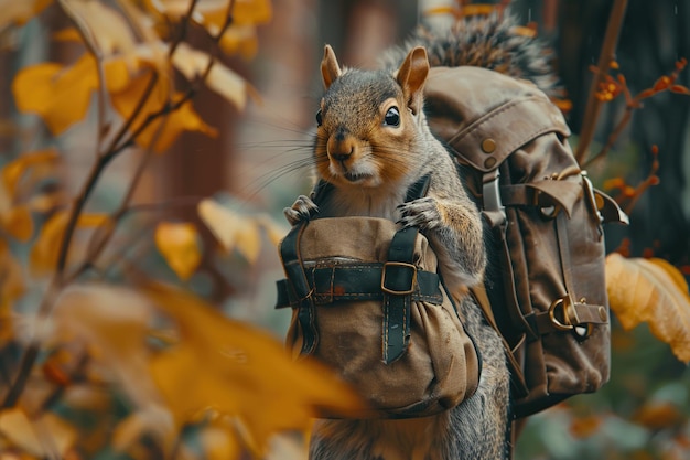 Photo squirrel backpack