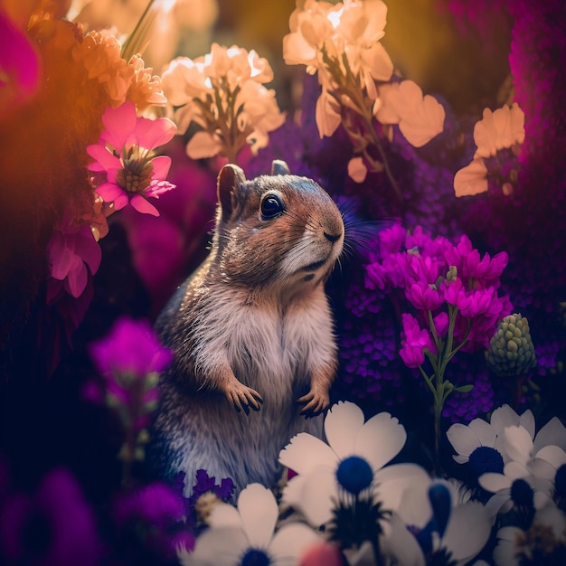 squirrel in bloom Artificial Intellegence