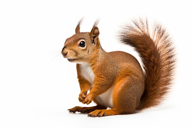 a squirrel is standing on its hind legs