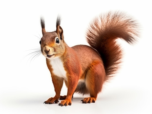 a squirrel isolated on a white background