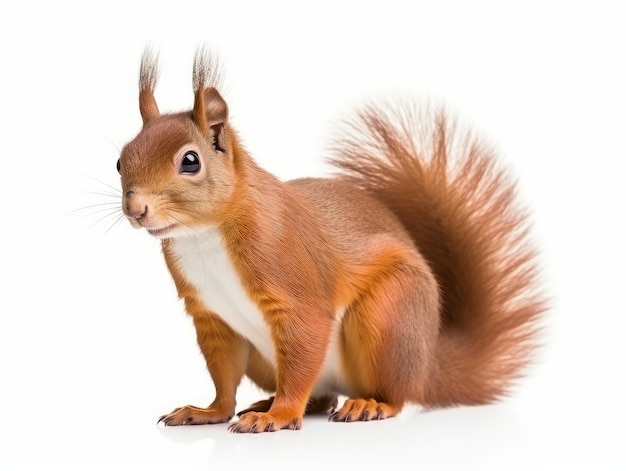 a squirrel isolated on a white background