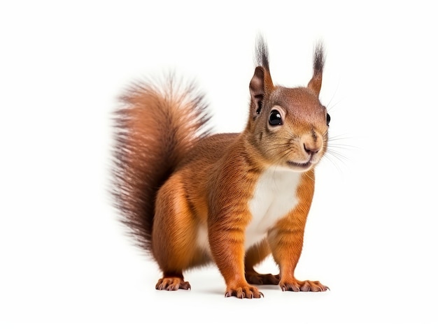 a squirrel isolated on a white background