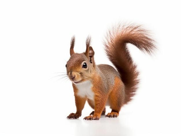 a squirrel isolated on a white background