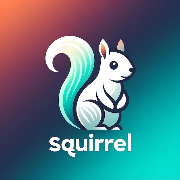 Photo squirrel logo design gradient squirrel logo animal logo design