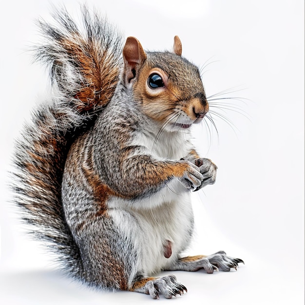 A Squirrel in white background Job ID 0e61a9be713b4edeabf6169894d399f3