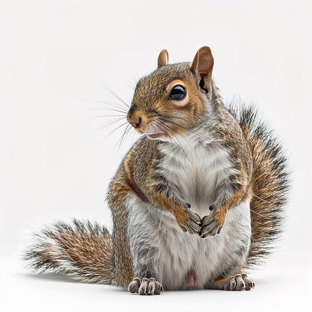 A Squirrel in white background Job ID 6e6a0c5d751c4a68a96b7bf5b9a2eaf3