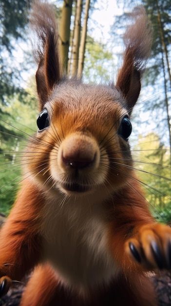 a squirrel with a big eyes and a nose