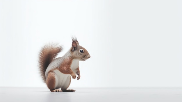 A squirrel with a white background