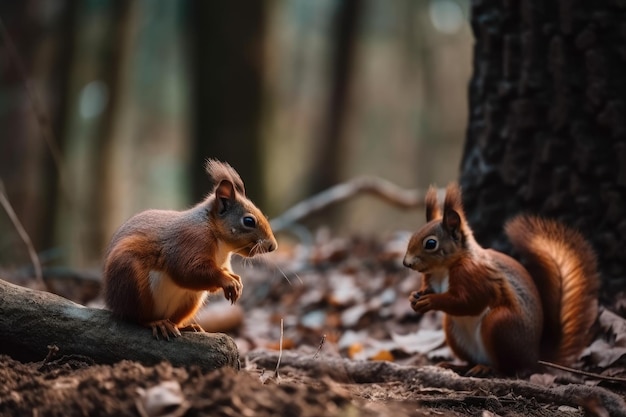 Squirrels fight to survive in the natural world