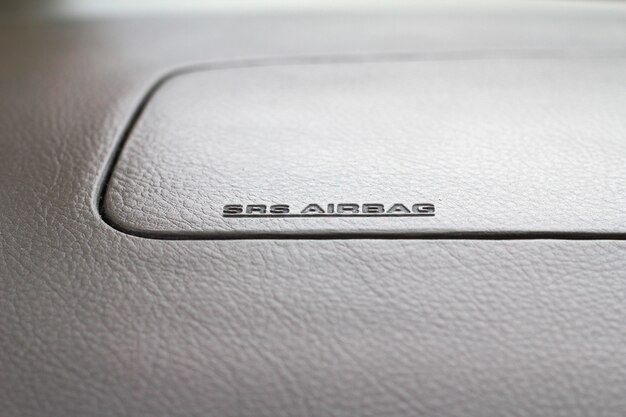 SRS Airbag sign - technology safety background.