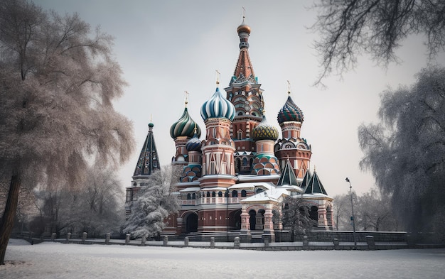 St Basil's Cathedral Moscow Russia Generative AI