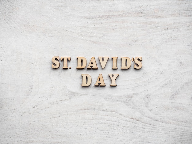 St. David's Day on white