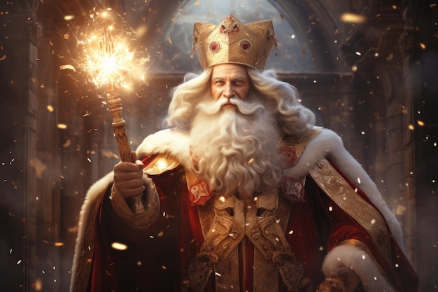 St Nicholas Day Memorial Day of St Nicholas the Wonderworker prototype of New Year's folklore characters in particular Santa Claus