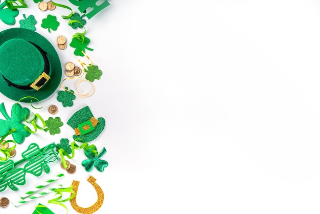 St Patrick flatlay background