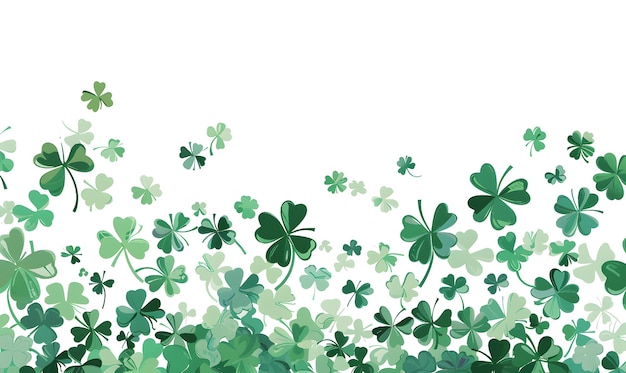 Photo st patricks day background with clover leaves vector illustration