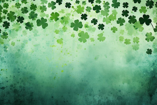 Photo st patricks day background with grunge clover design