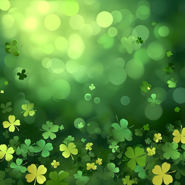 Photo st patricks day copy space poster background with grunge clover design