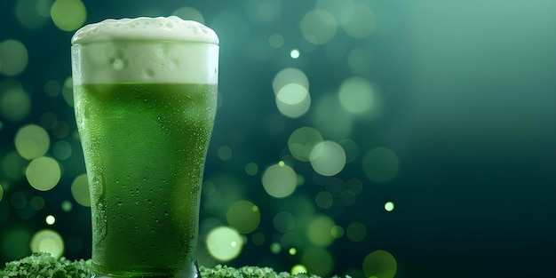 Photo st patricks day green beer animation with flashing lights loop 18 seconds concept st patricks day green beer animation flashing lights loop