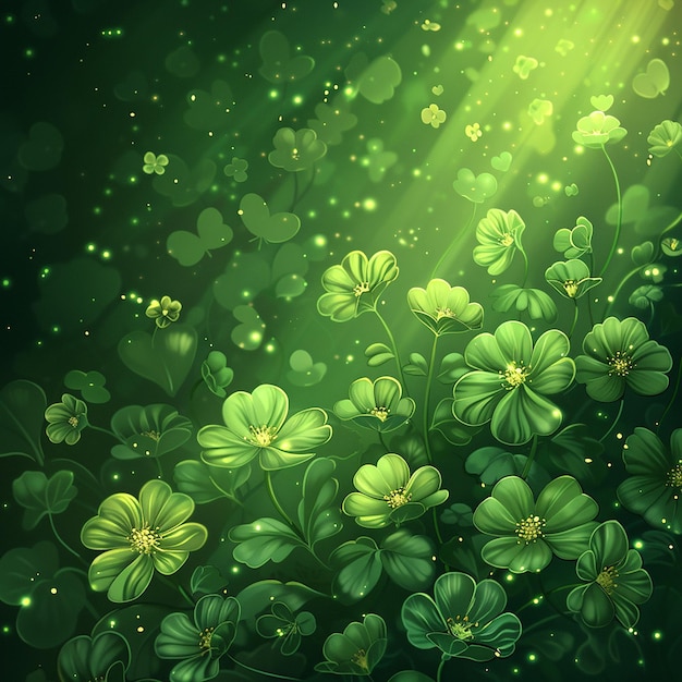 St Patricks Day Green Clean Background