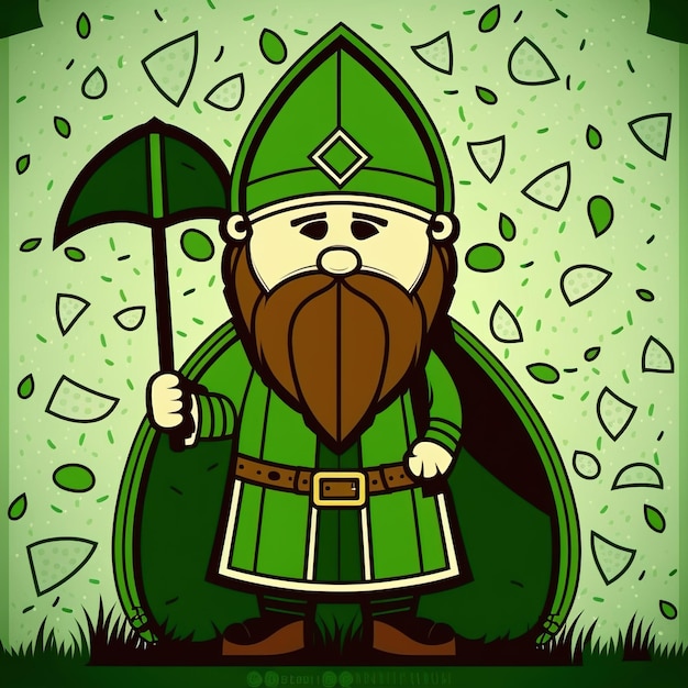 St. Patricks Day vintage holiday badge design.generative ai