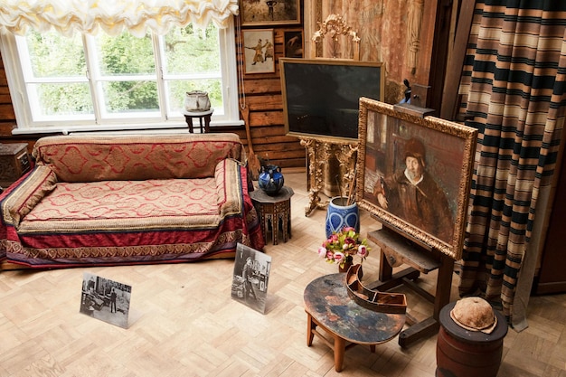 St Petersburg Repino Russia  Museumestate of IE Repin Penates Artist's workshop Interiors