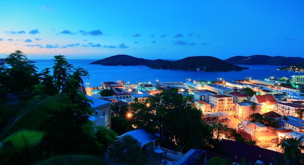 St Thomas mountain view in early morning