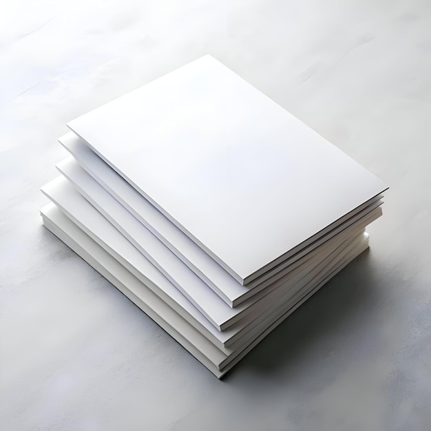 Stack of blank brochures perfect for showcasing your design or branding