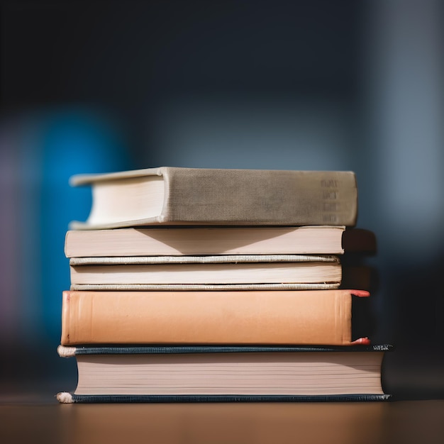 A stack of books with one of them labeled " the book "