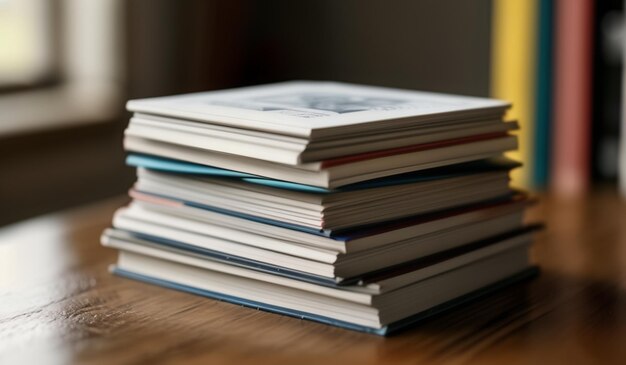 a stack of books with a picture of a bird on the top