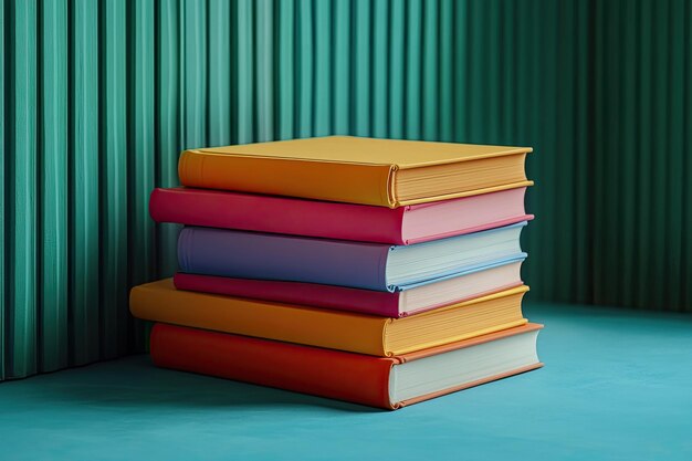 Stack of books with vivid covers