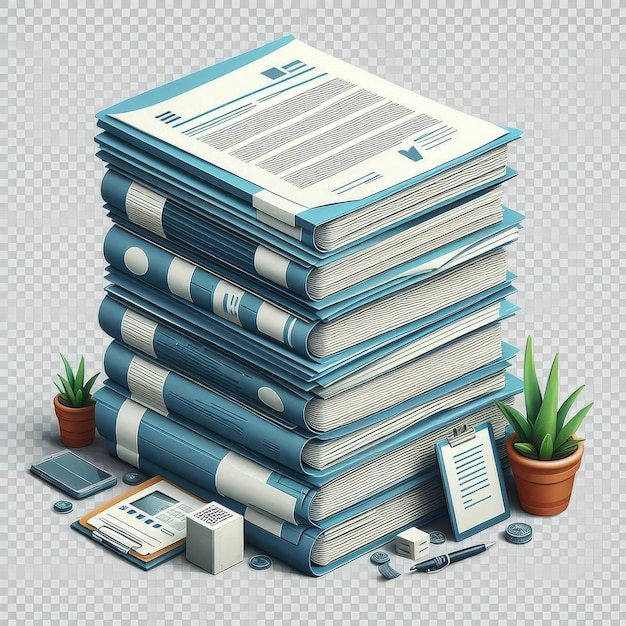 Photo a stack of books with a white paper on the top