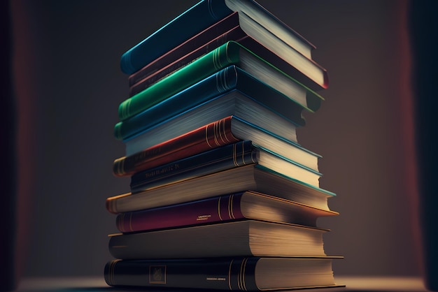 A stack of books with the word book on the cover