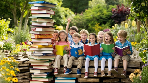 a stack of books with the word  the  on it