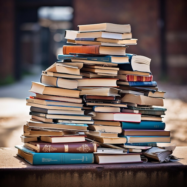 a stack of books with the word on the top back to school