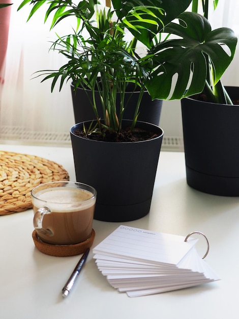 A stack of cards on the desktop