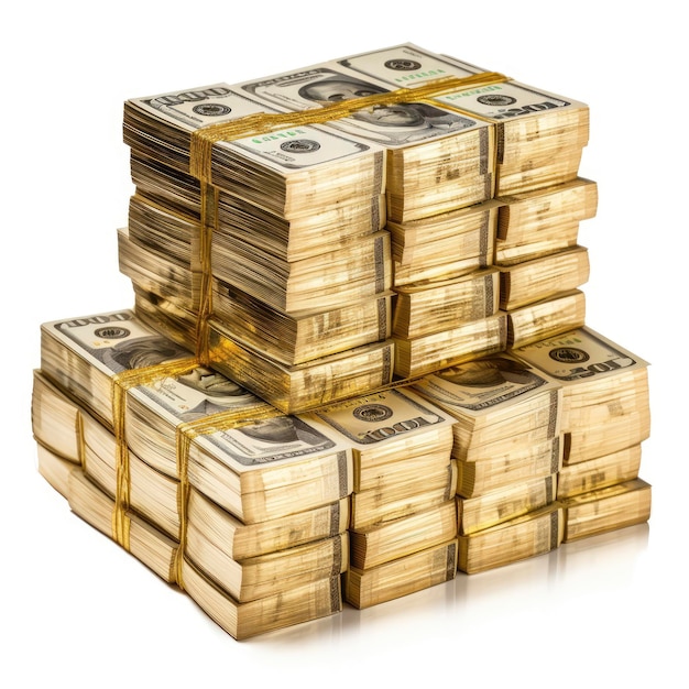 A stack of cash is stacked on top of each other.