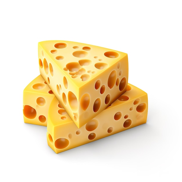 Photo a stack of cheese that has holes in it