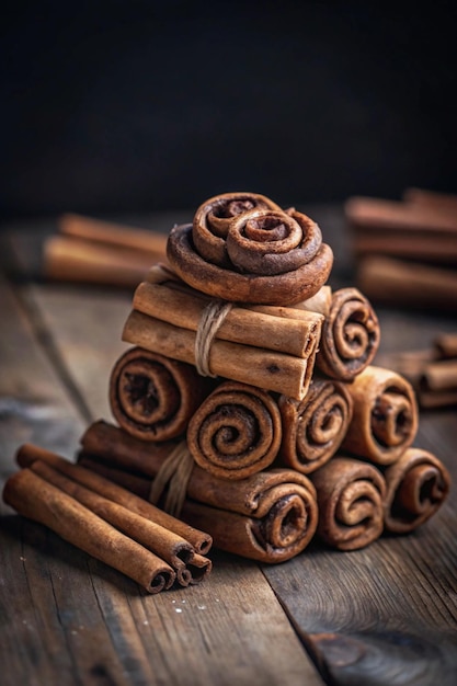 Photo stack of cinnamon