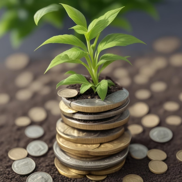 stack coin tree growth money