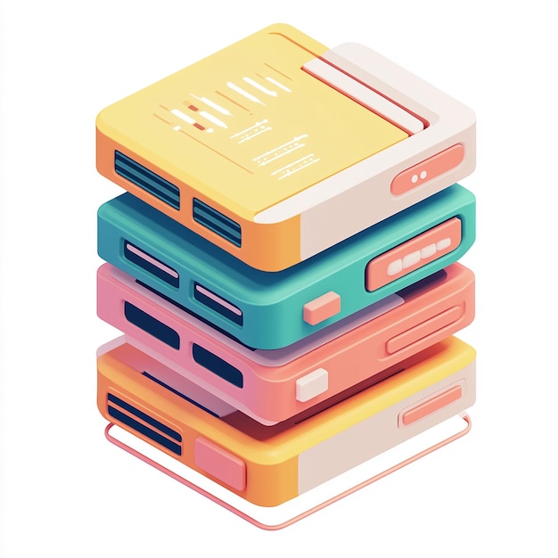 a stack of colorful electronic devices with the word  dummies  on the top