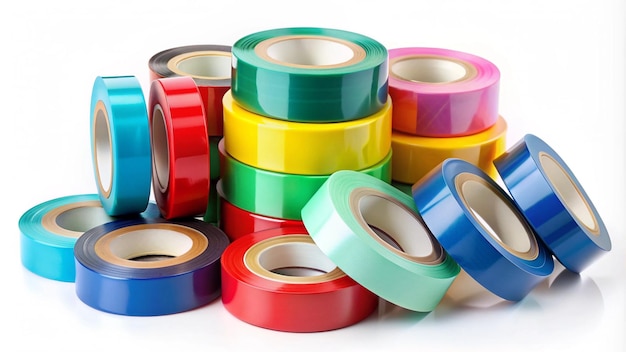 a stack of colorful tape with a green one that says quot the bottom quot