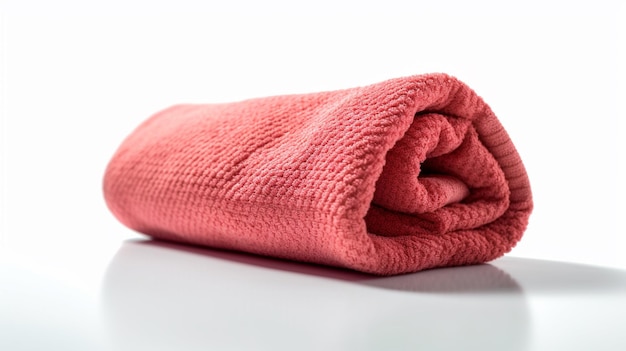 Stack of colorful towels isolated on white background Clipping path includedgenerative ai