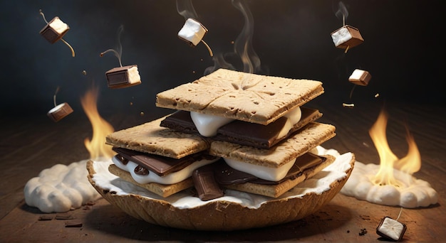 Photo a stack of cookies that say quot cookies quot on top of each other